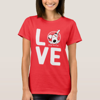 T-shirts Caudas de Waggin do AMOR - mulheres escuras