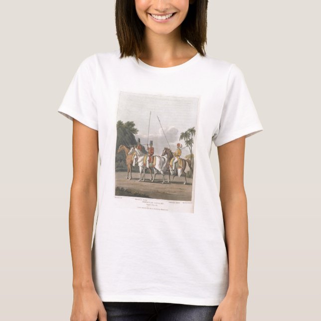 T-shirts Cavalaria Irregular, Exército Bengala 1817, placa  (Frente)