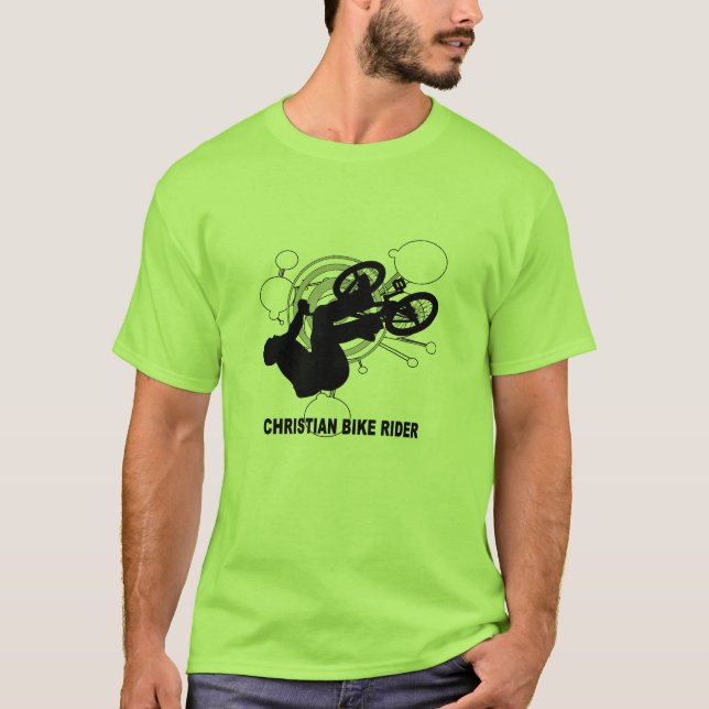 T-shirts Cavaleiro cristão da bicicleta (Frente)