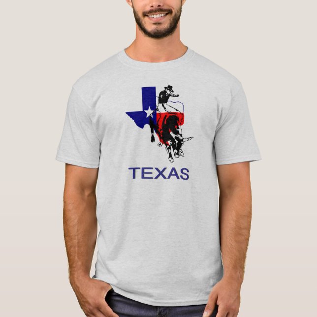 T-shirts Cavaleiro de Texas Bull (Frente)