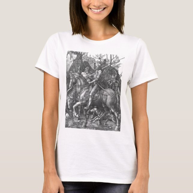 T-shirts Cavaleiro, morte e o diabo, 1513 (gravura) (Frente)