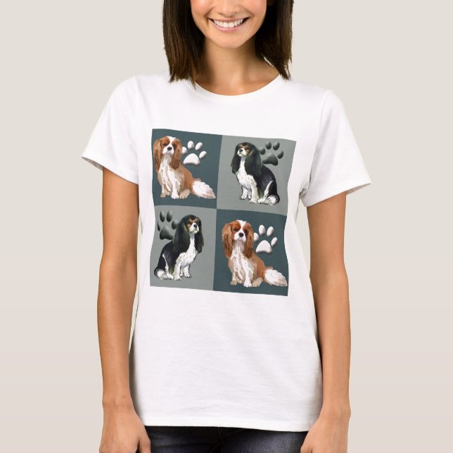 T-shirts Cavaleiro Rei Charles Spaniel (Frente)