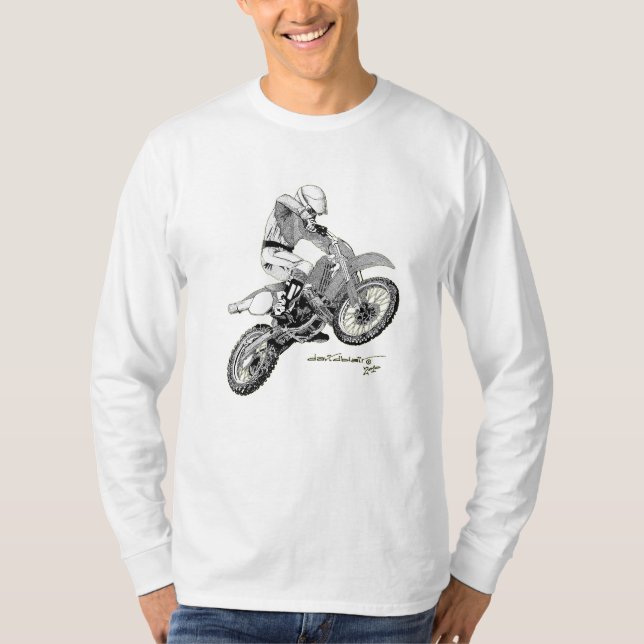 T-shirts Cavaleiro transversal de Moto (Frente)