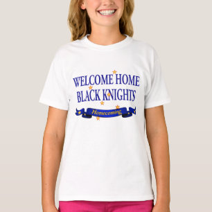 T-shirts Cavaleiros pretos Home bem-vindos