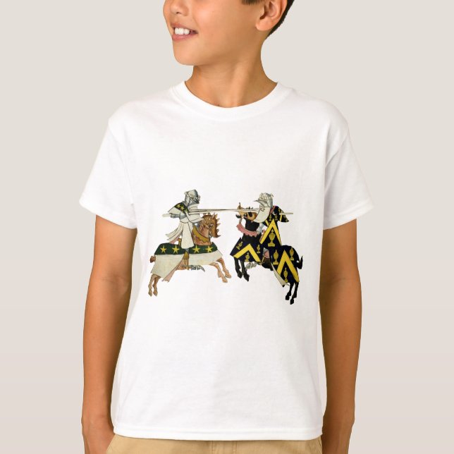 T-SHIRTS CAVALEIROS QUE JOUSTING (Frente)