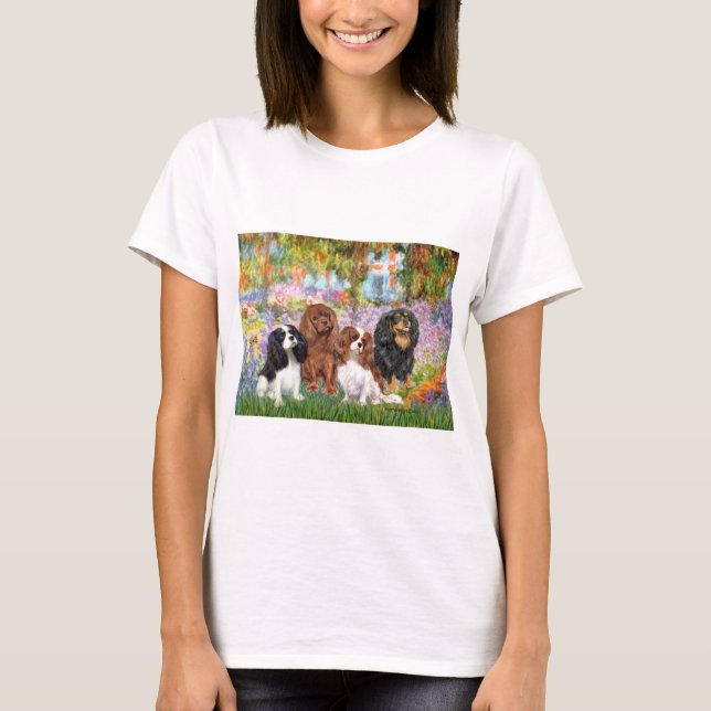 T-shirts Cavalier (4) - no jardim de Monet (Frente)