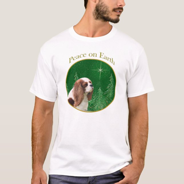 T-shirts Cavalier King Charles Spaniel Peace (Frente)