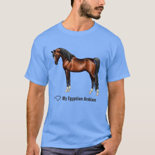 T-shirts Cavalo Árabe Egípcio de Baía Escura