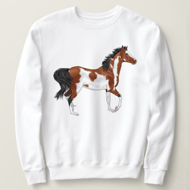 T-shirts Cavalo Árabe Pinto (Frente do Design)