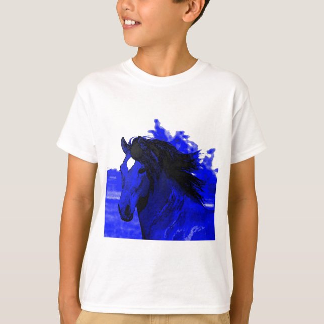 T-shirts Cavalo Azul (Frente)