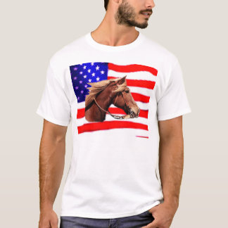 T-shirts Cavalo/bandeira