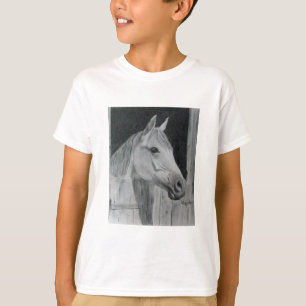 T-shirts Cavalo cinzento