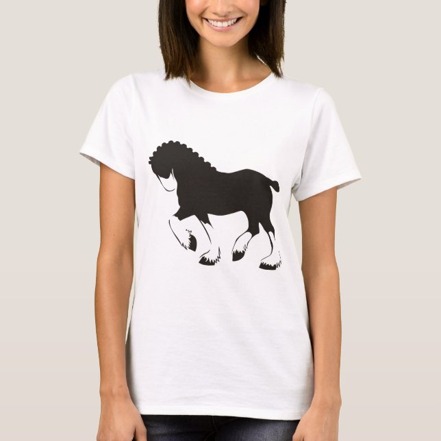 T-shirts Cavalo de Clydesdale (Frente)