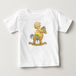 T-shirts Cavalo de Dress~Rocking do bebé da sensação do