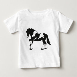T-shirts Cavalo de esboço manchado
