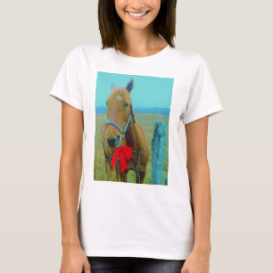 T-shirts Cavalo de Natal retrô