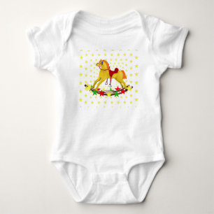 T-shirts Cavalo de Rocking do Pequeno Cowboy