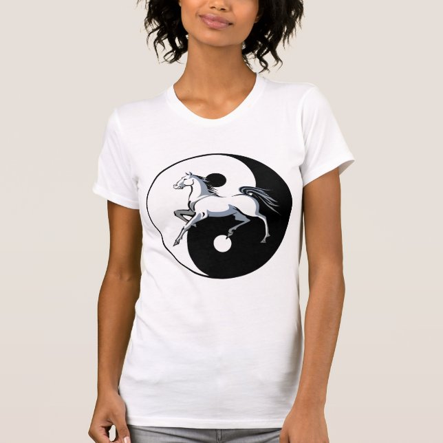 T-shirts Cavalo de Yin Yang (Frente)