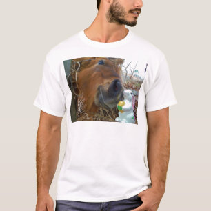 T-shirts Cavalo do coelhinho da Páscoa e do Brown