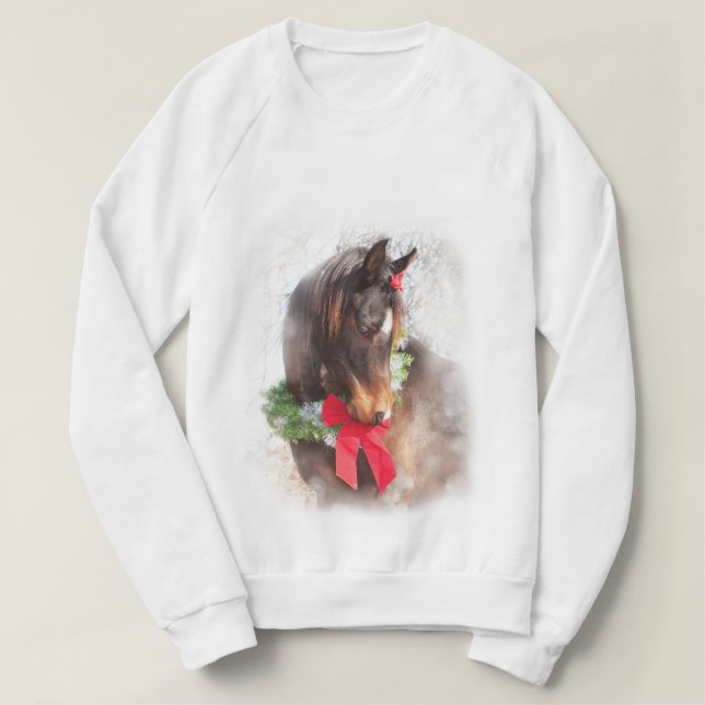 T-shirts Cavalo doce do Natal (Frente do Design)