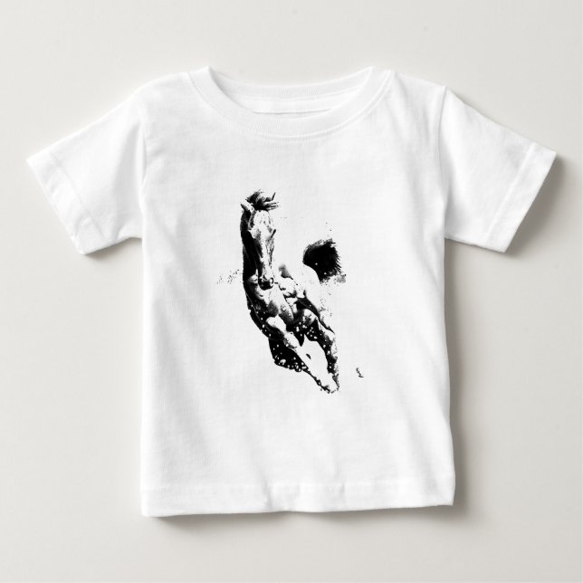 T-shirts Cavalo em Execução (Frente)