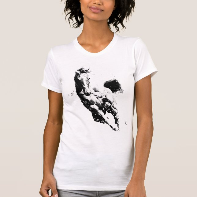 T-shirts Cavalo em Execução (Frente)