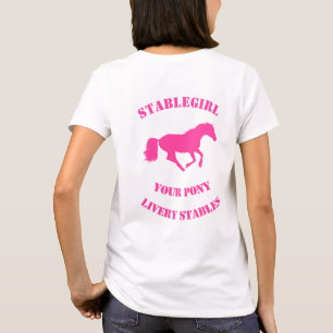 T-shirts Cavalo rosa ou estábulos de pônei