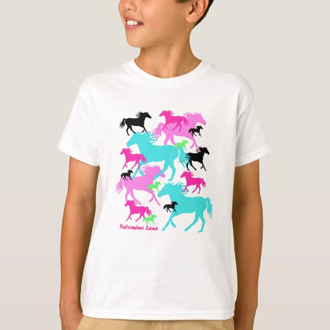 T-shirts Cavalos brilhantes (Frente)