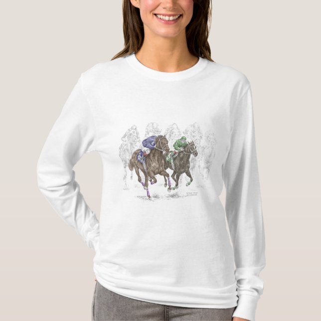 T-shirts Cavalos de Corrida Galopante (Frente)