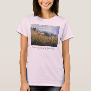 T-shirts cavalos e papoilas,