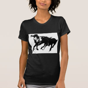 T-shirts Cavalos em Execução