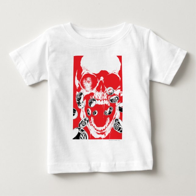 T-shirts Caveira e anéis - Vermelho (Frente)