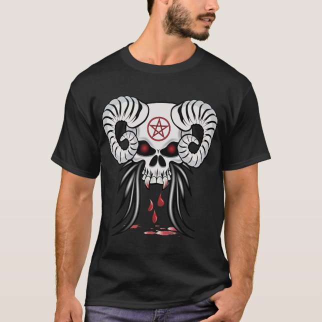 T-shirts Caveira mau Ram Cheia (Frente)