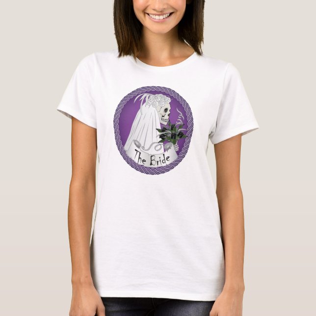 T-shirts Caveira-Noiva - Roxo (Frente)