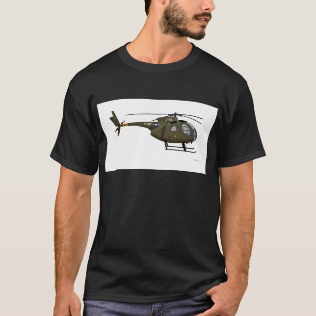 T-shirts Cayuse Cav de Hughes OH-6 (Frente)