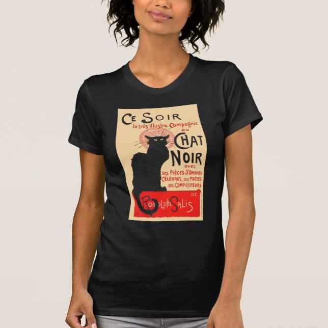 T-shirts Ce Soir Le Chat Noir, Théophile Steinlen (Frente)