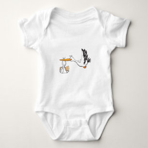 T-shirts Cegonha com bebê - presente para que os pais seja