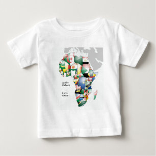 T-shirts Celebração de África em Flags Design