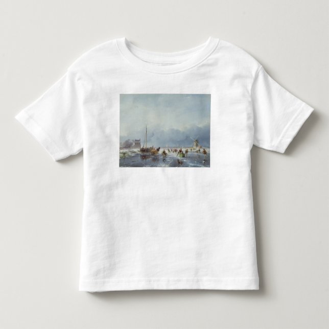 T-shirts Cena congelada do inverno (Frente)