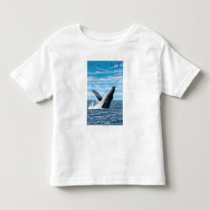 T-shirts Cena da baleia de MaineHumpback