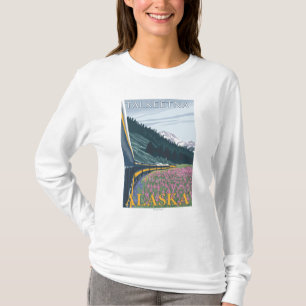 T-shirts Cena da estrada de ferro de Alaska - Talkeetna,