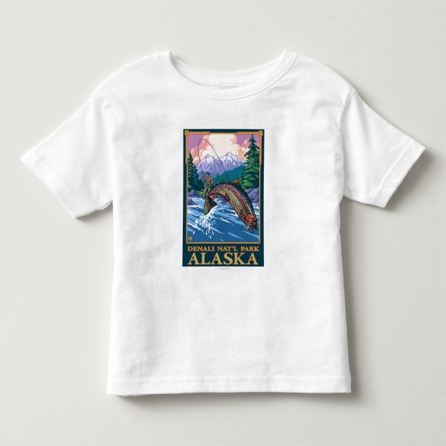 T-shirts Cena da pesca com mosca - parque nacional de (Frente)