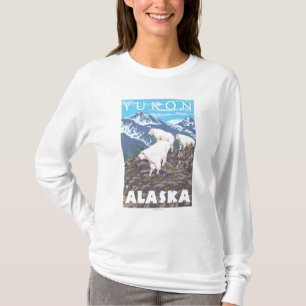 T-shirts Cena das cabras de montanha - Yukon, Alaska
