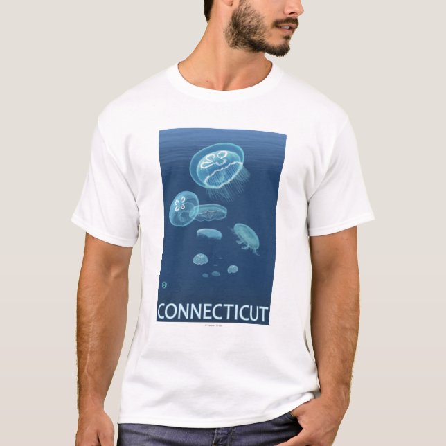 T-shirts Cena de ConnecticutJellyfish (Frente)