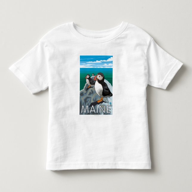 T-shirts Cena de MainePuffins (Frente)