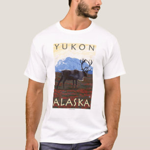 T-shirts Cena do caribu - Yukon, Alaska
