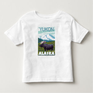 T-shirts Cena dos alces - Yukon, Alaska