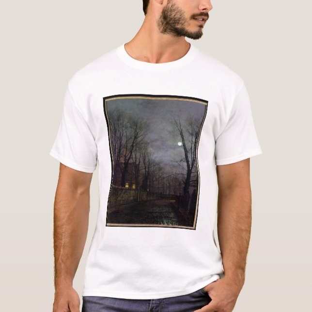 T-shirts Cena enluarada da rua, 1882 (óleo em canvas) 2 (Frente)