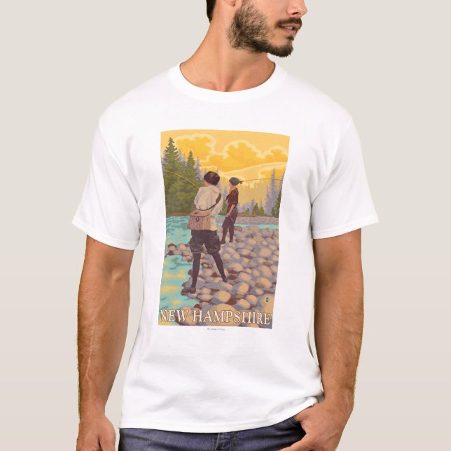 T-shirts Cena nova da pesca com mosca de HampshireWomen (Frente)