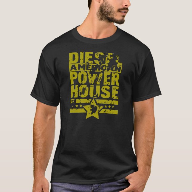 T-shirts Central eléctrica diesel americana (Frente)